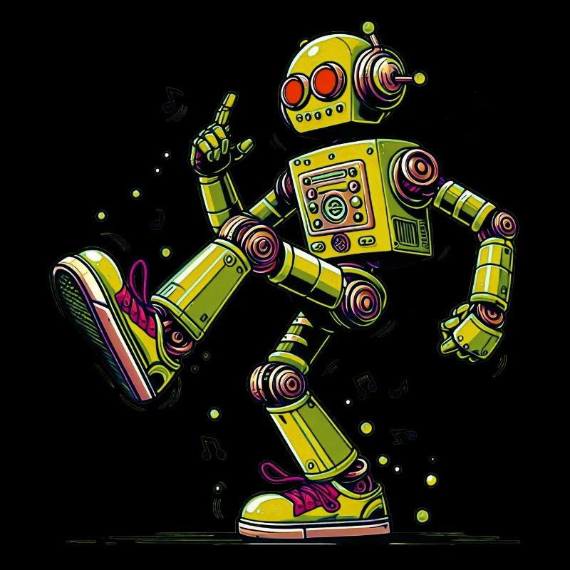 Extraterrestrial alien robot dances
