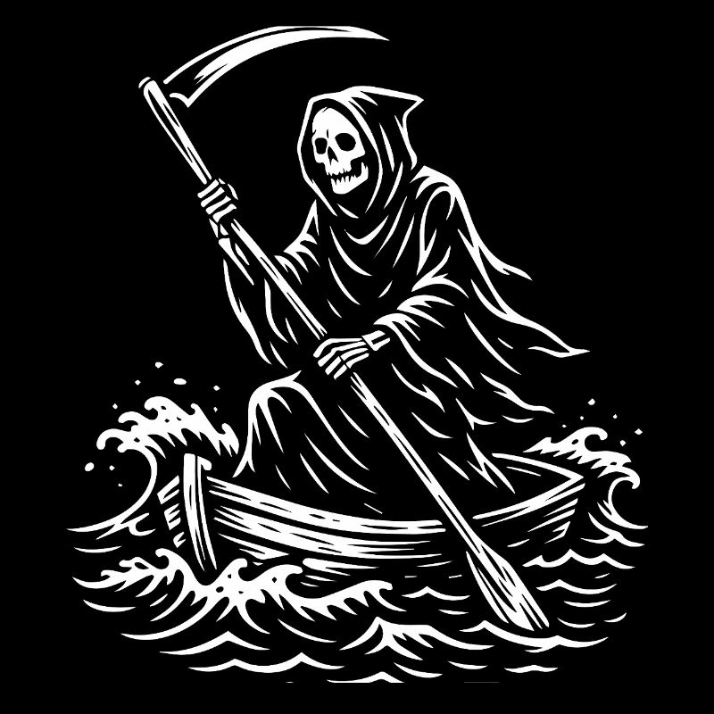 Macabre Grim Reaper Boat Design