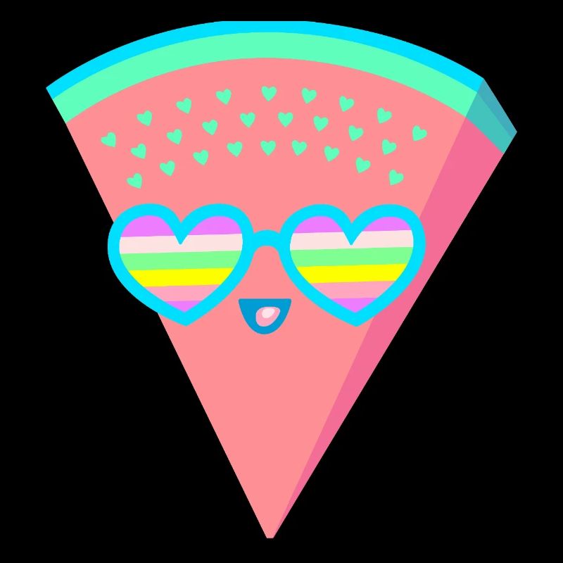 Coole Melone Herzsonnenbrille 80er 90er Retro