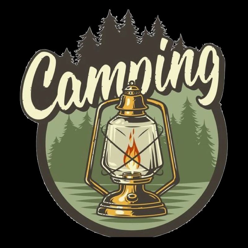 Campinglaterne im Wald