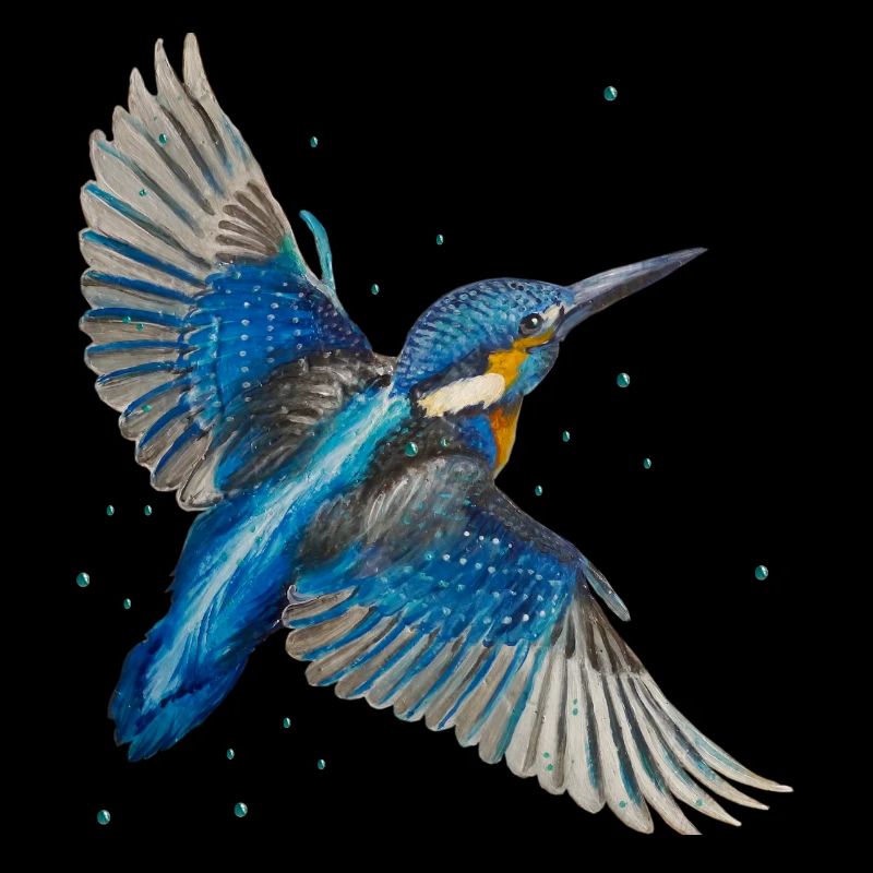 Eisvogel im Flug