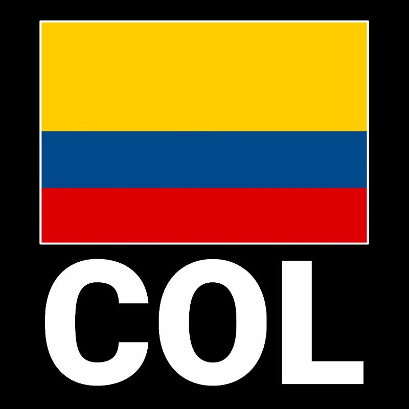 Drapeau de la Colombie avec l’abréviation COL