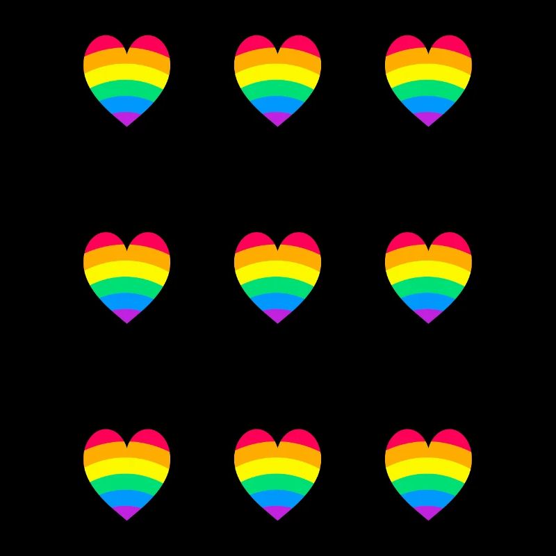 LGBT Pride Rainbow Hearts 