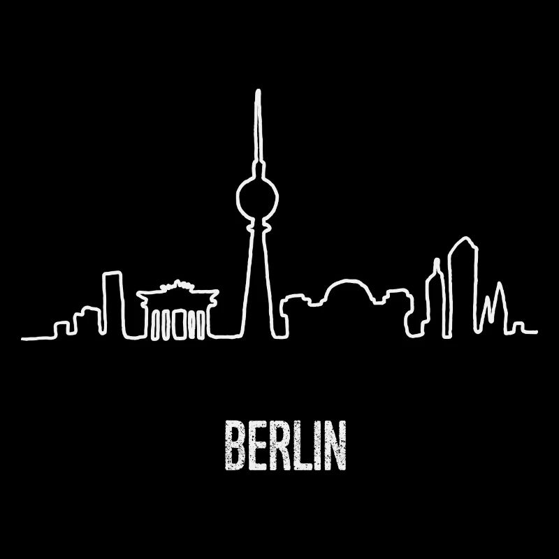Berlin Skyline Hand Drawn
