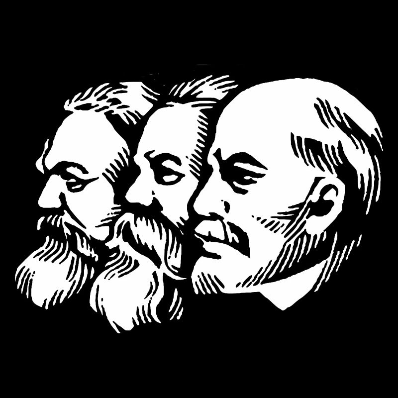 marx engels lenin köpfe statuen Kommunismus Sichel