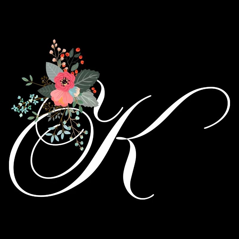 Letter k flowered