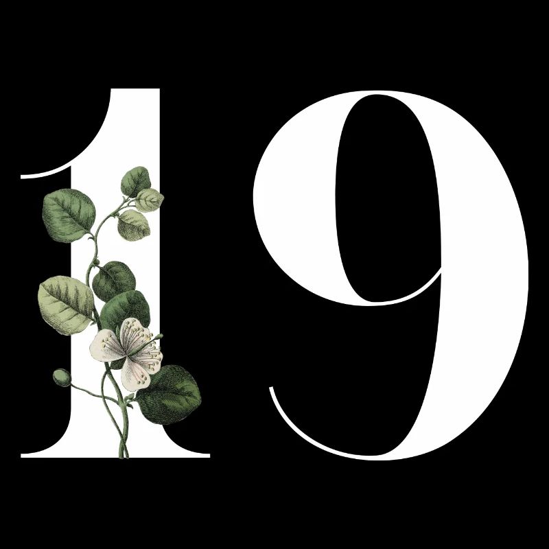 Nummer 19 Blumengrün -19. Blumengeburtstag
