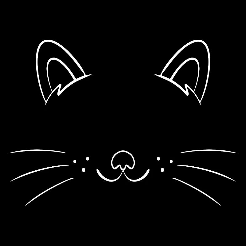 Minimalist Cat Face Design