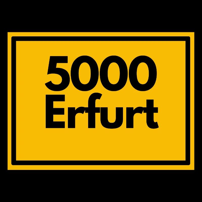 Panneau de la ville - puis rétro ancien code postal 5000 ERFURT