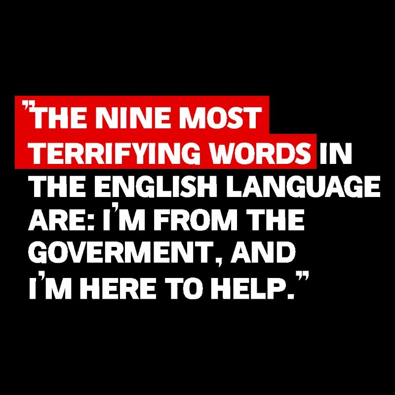 Satirisches Regierungszitat