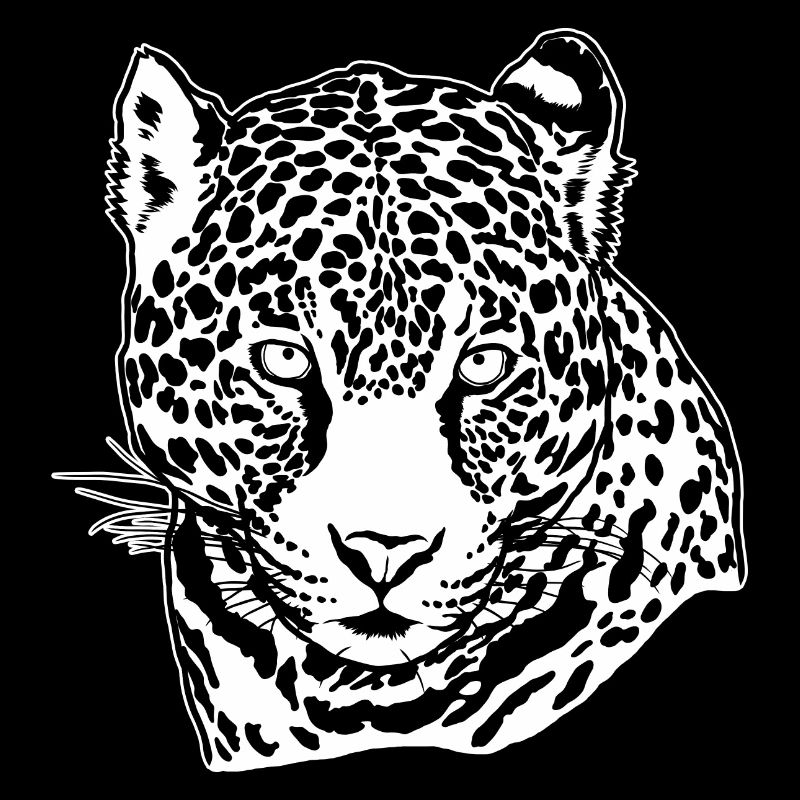 Jaguar Face Graphic Cool Big Cat Wild Animal Lover