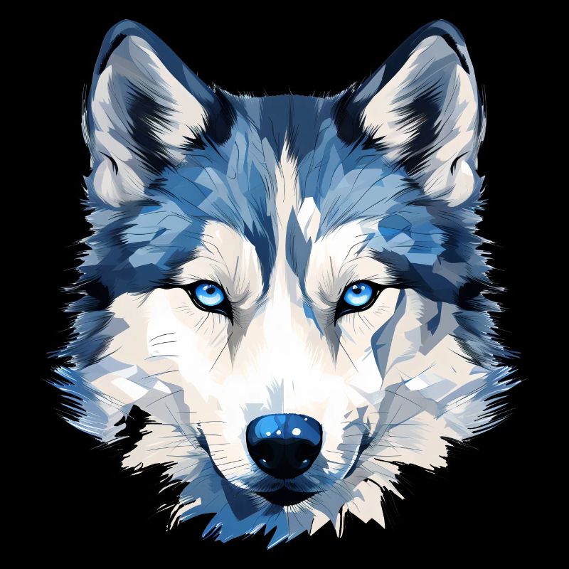 Le Husky bleu