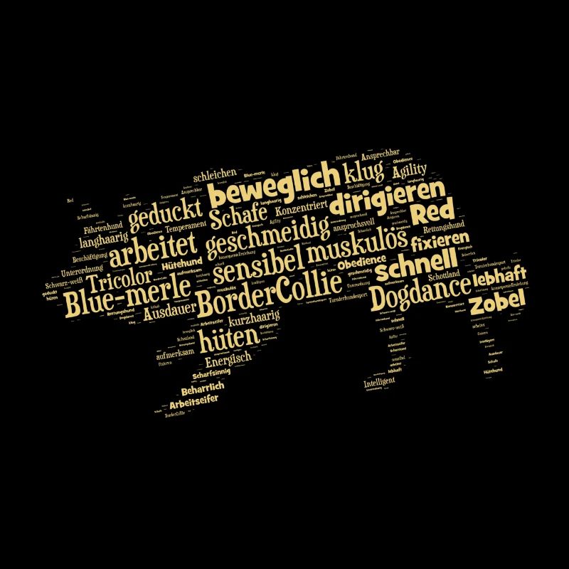 Border Collie Charakteristika Wordcloud