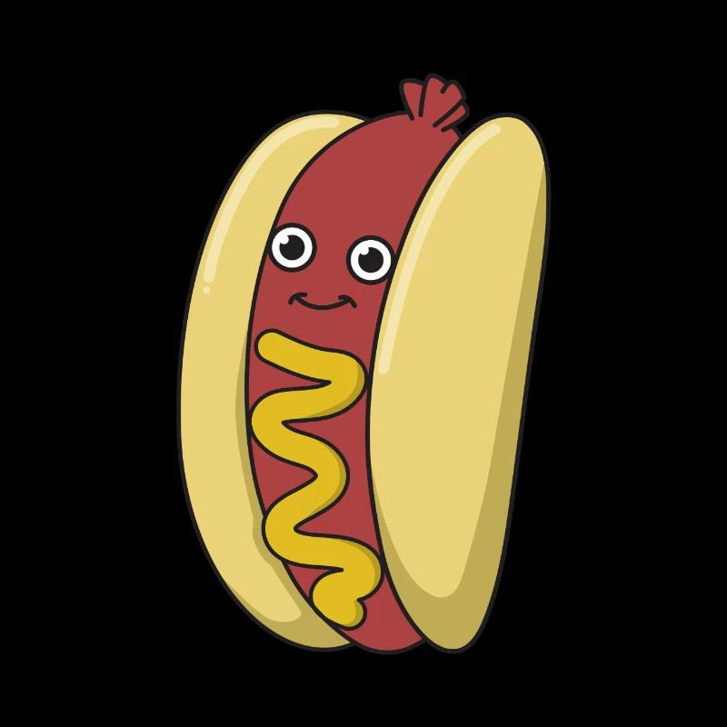 Hot dog Fast Food Geschenk Senf Brötchen Wurst