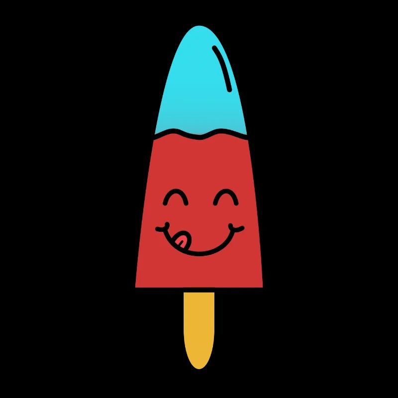 leckeres süßes Eis lachendes Gesicht Eiscreme
