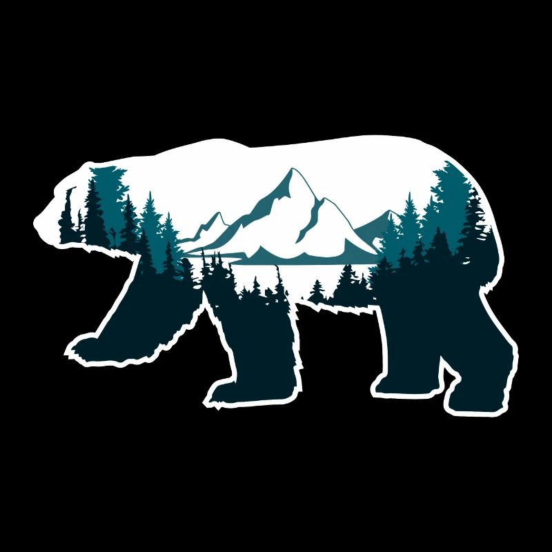 Double Exposure Animals Eisbär Geschenkidee