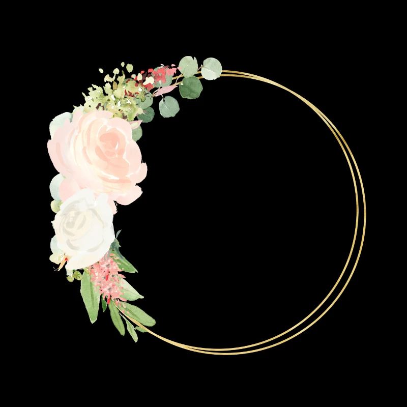 Cercle de bouquet de fleurs - personnalisable