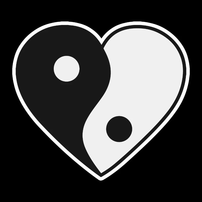 Idée cadeau Yin Yang Heart Love Couples
