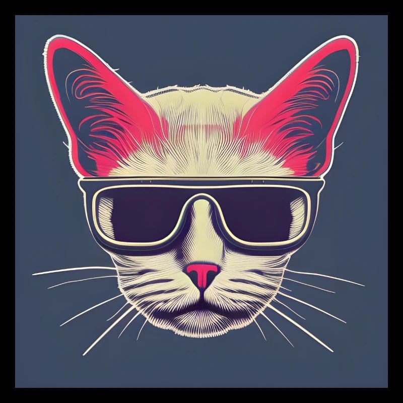 Chat cool avec des lunettes de soleil