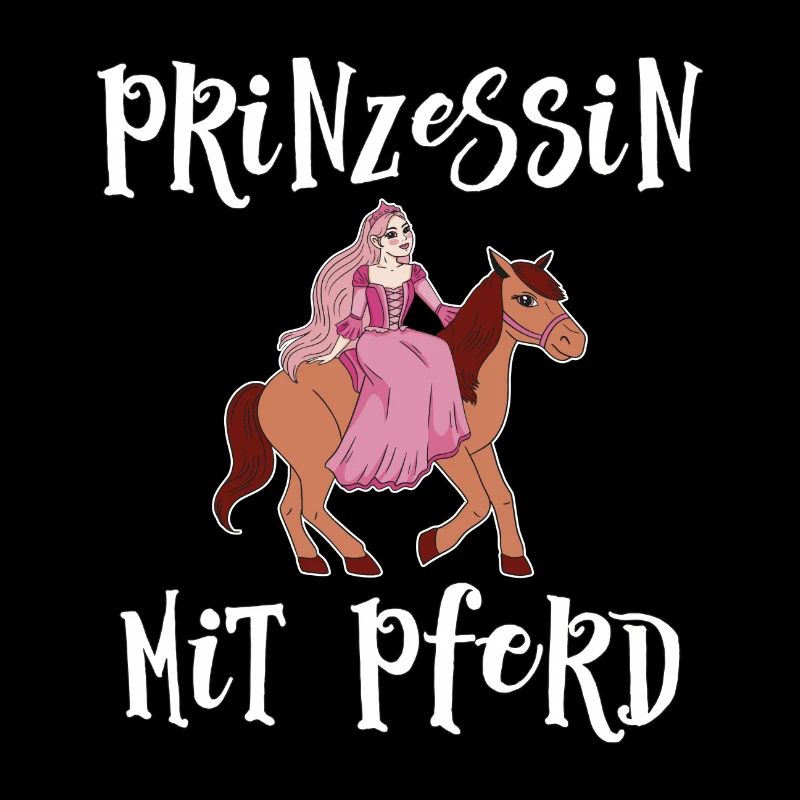 Pferdemädchen Mädchen Süß Prinzessin Mit Pferd