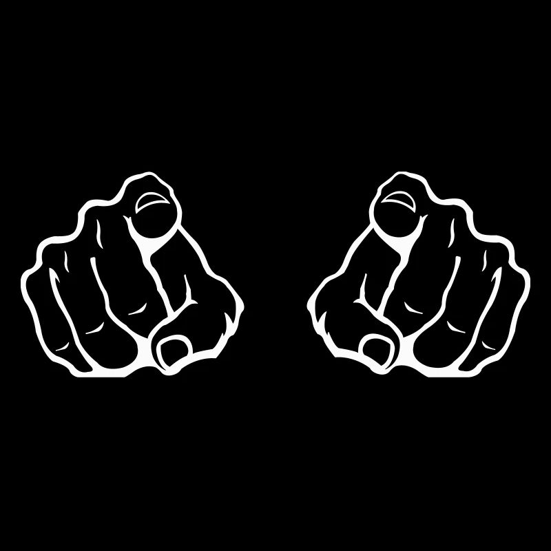Two index fingers eye-catcher