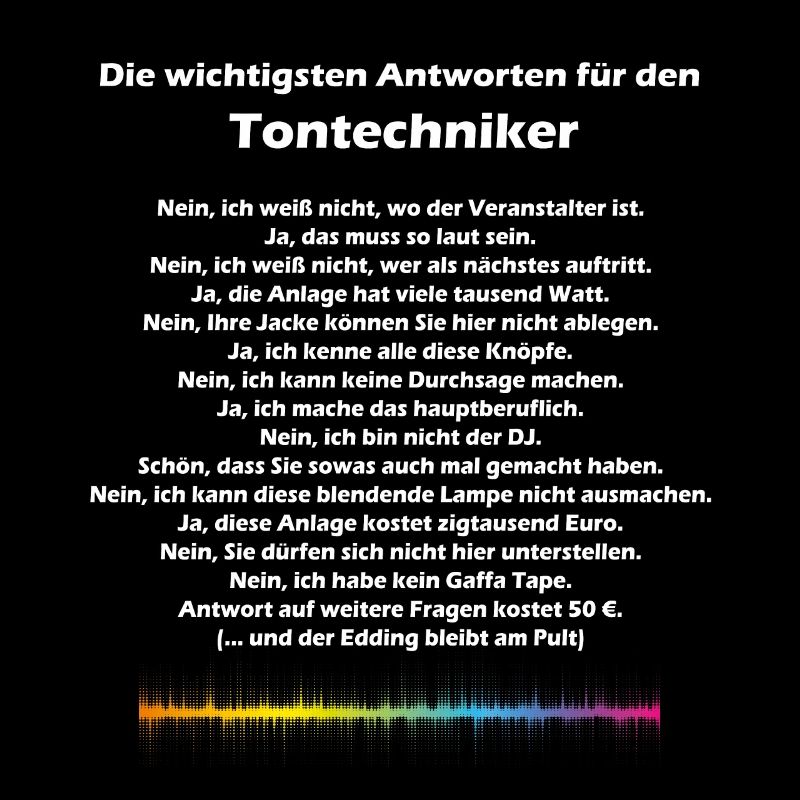 Tontechniker Sound Techniker Toningenieur Konzert
