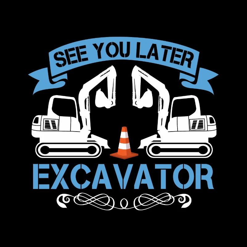 Bis Später Bagger Lustiger Kleinkindjunge