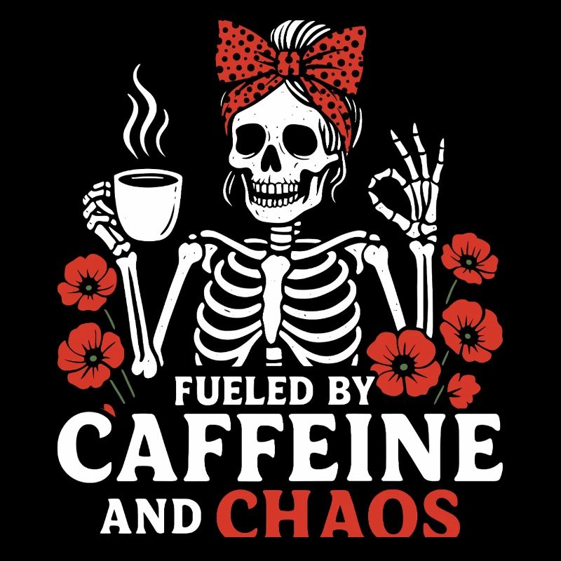 Mère Caféine Maman Squelette Café