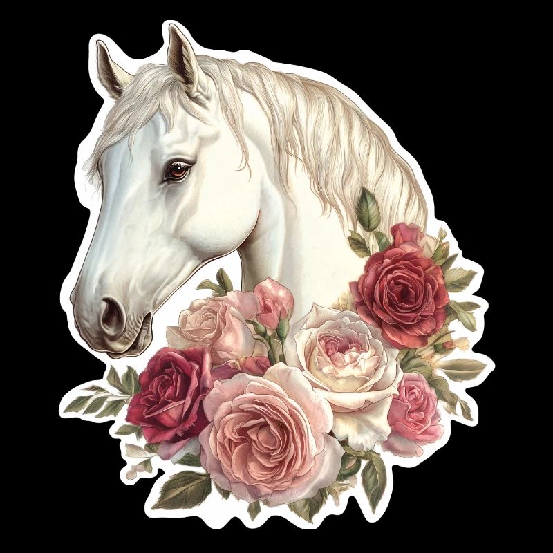 Pferd mit Blumen