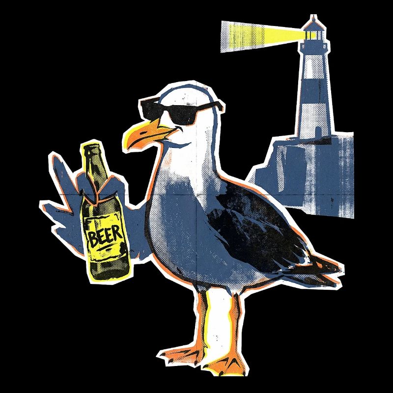 Coole Möwe Leuchtturm Bier