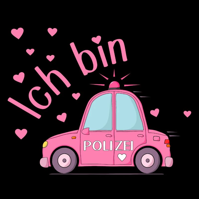 Polizeiauto Ich bin Geburtstag Rosa