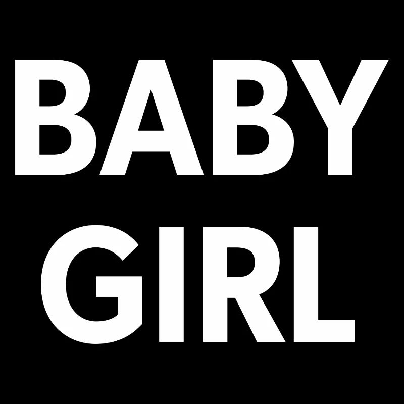 Bébé fille Texte blanc