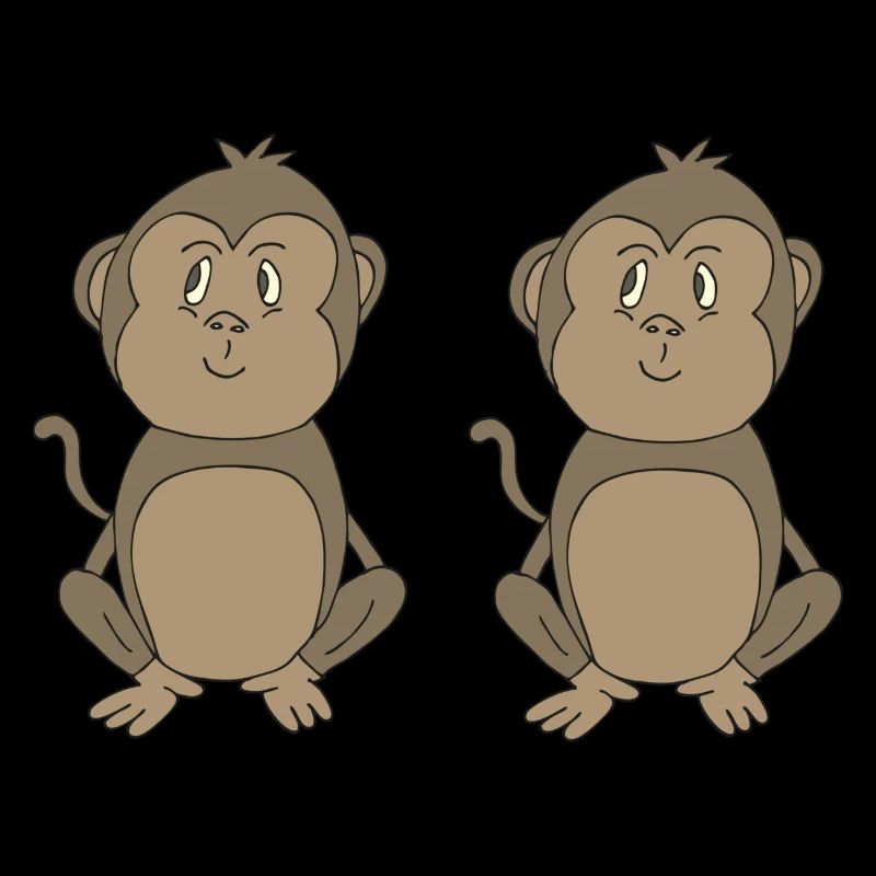 Singe drôle dans un double pack