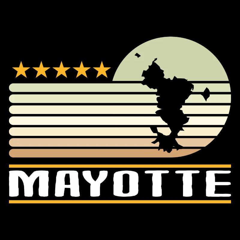 idee cadeau design graphique carte de Mayotte 976