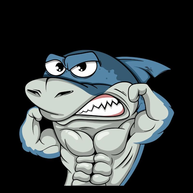 Cool Shark with Muscles Bodybuilder #3 Cool Sharks