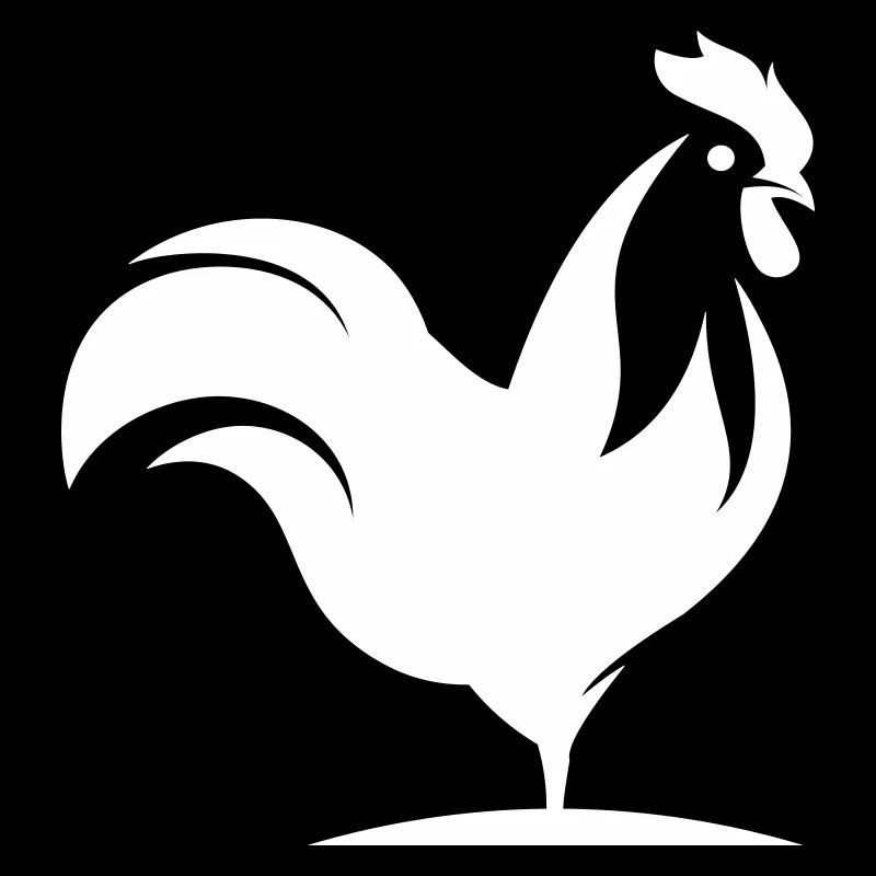 Silhouette d’animal coq