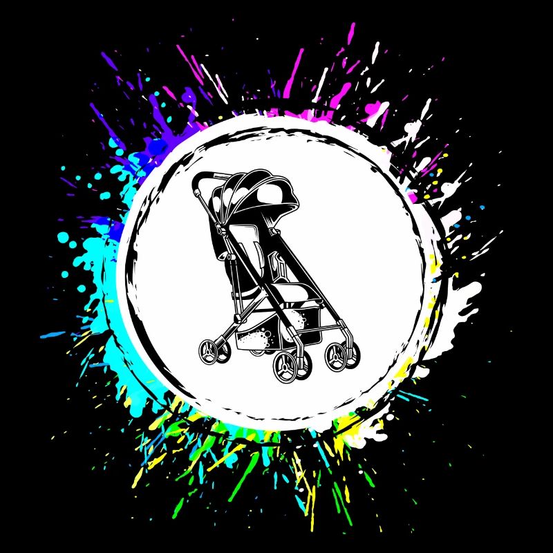 Poussette bébé coloré