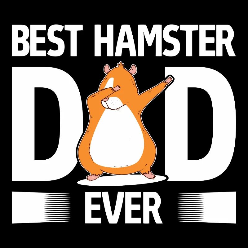 Best Hamster Dad Ever Dabbing Goldhamster