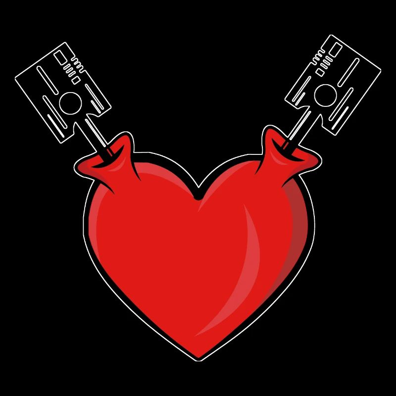 Heart Engine Piston 4 stroke car gift tuning car