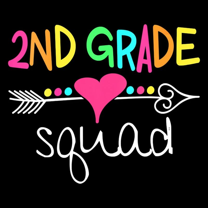 2Nd Grade Squad Second Teacher Student Team Back T