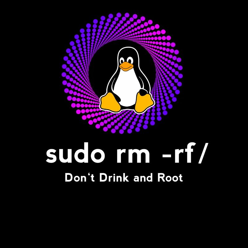 Ordinateur Sys admin Penguin Nerd pc sudo rm -rf cod
