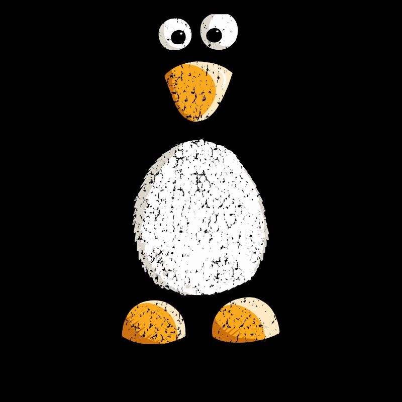 Petit pingouin doux avec style vintage