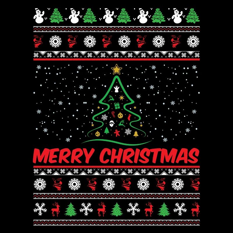 Arbre de Noël moche Joyeux Noël Design