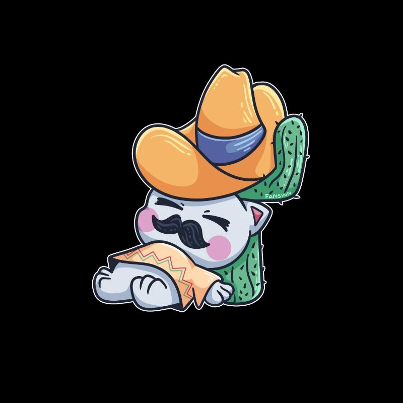 Cat siesta sleeping cactus