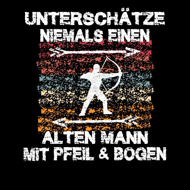 Alter Mann Bogenschütze Bogenschießen Pfeil Bogen