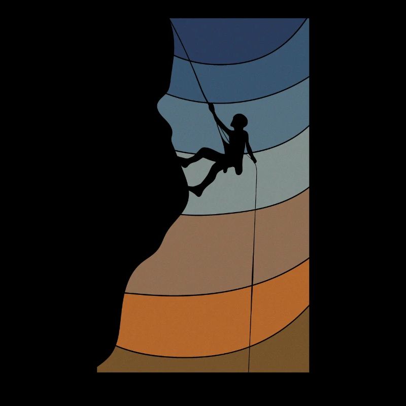 Rock climbing climber