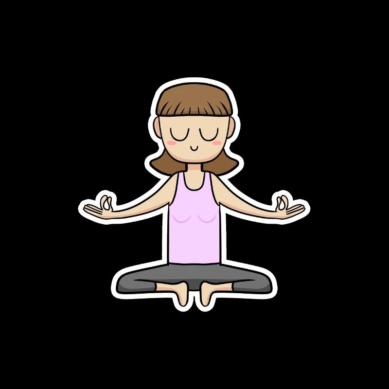 Dessin animé de méditation
