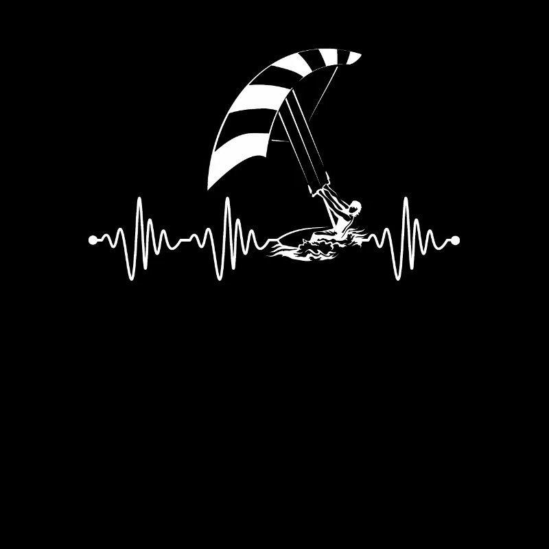 Kiter kitesurfer heartbeat kiteboarding kiting