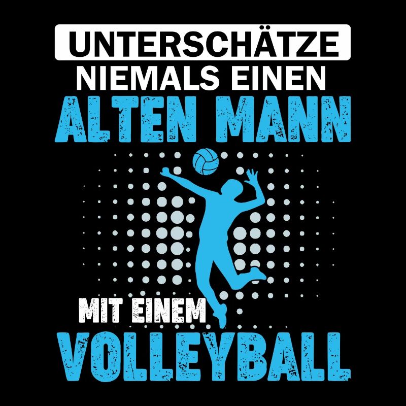 alter Mann mit einem Volleyball