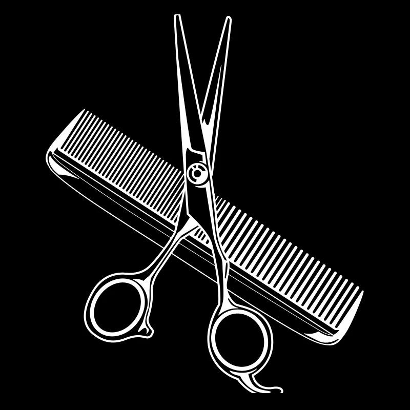 icône de coiffeur peigne ciseaux